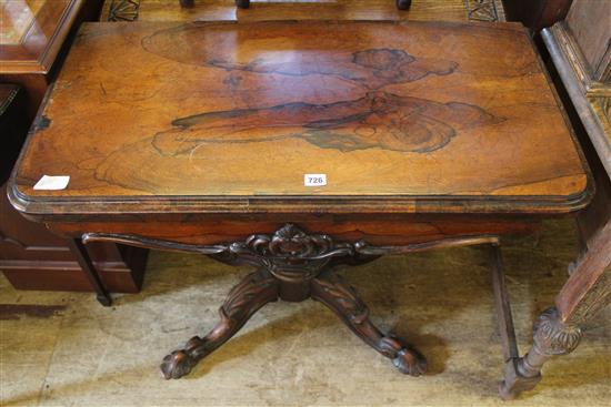 Victorian rosewood card table